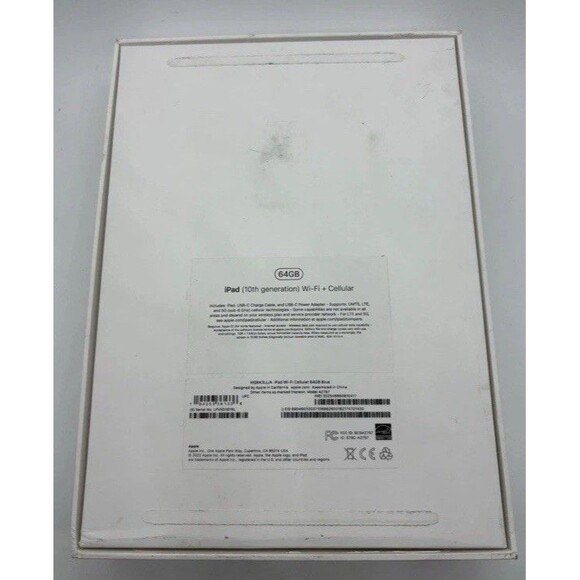 Apple iPad 10th Gen 64 GB Wi-Fi 10.9in Blue Empty BOX ONLY NO TABLET - Picture 3 of 10